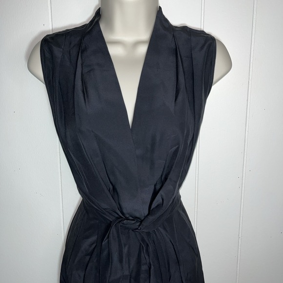 AMANDA UPRICHARD Lamarca Silk Romper Women's Small Black EUC - Picture 1 of 8